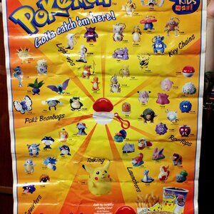 Vintage pokemon burger King Kids meal poster